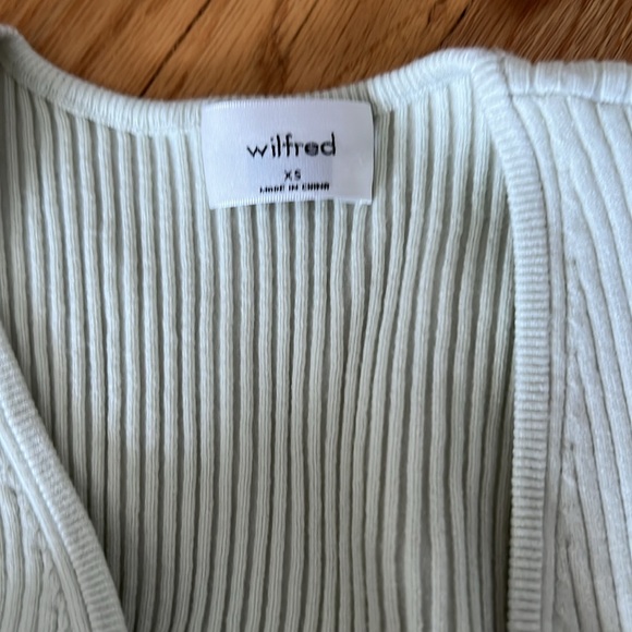 EUC Aritzia Wilfred All tied up wrap dress rainwash green XS - Picture 7 of 8